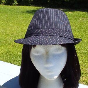 Scala  Pronto Fedora Black  w/pinstripes, one size fits most.